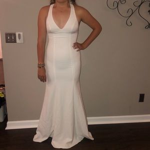 White Xscape formal gown 6